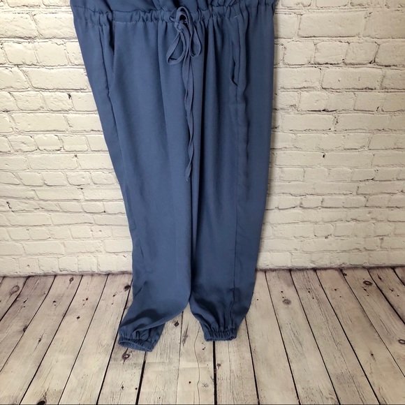 Long Pant Romper With Tie Waist Size Medium - Picture 5 of 6